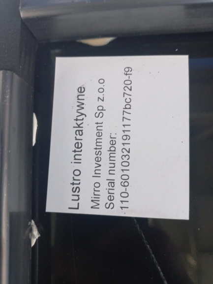 Zdjęcie przedmiotu: Mirror Investment eMirror interactive mirror