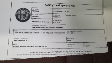 Zdjęcie przedmiotu: ALFA ROMEO Stelvio Kombi  2.0 Turbo Super Q4 aut