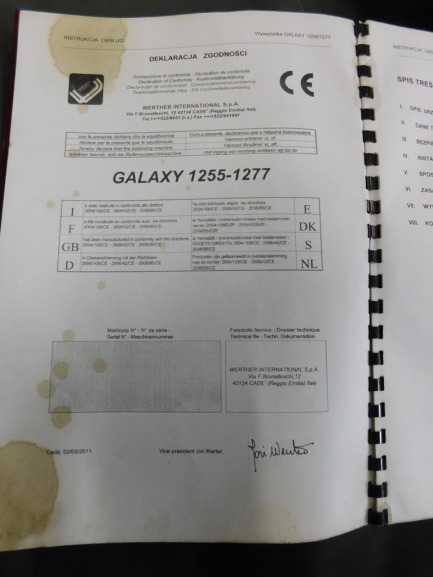 Zdjęcie przedmiotu: Werther International SpA WB277 wheel balancer