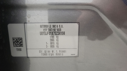 Zdjęcie przedmiotu: Dacia Duster 1.0 TCe Journey LPG Oświadczenie o utarcie DR