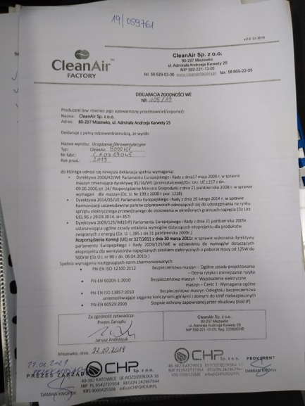 Zdjęcie przedmiotu: Киснево-плазмовий різак ECKERT SZAFIR із системою фільтрації CleanAir 8000 HP