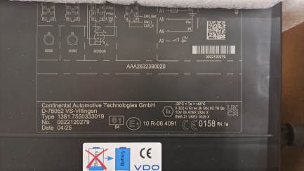 Zdjęcie przedmiotu: VDO digital tachograph version G2V2