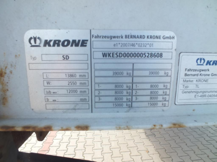 Zdjęcie przedmiotu: KRONE SD Curtain trailer