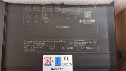 Zdjęcie przedmiotu: Цифровий тахограф VDO версії G2V2