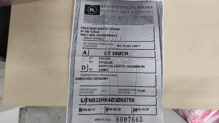 Zdjęcie przedmiotu: Toyota Camry 2.5 Hybrid Executive CVT Oświadczenie o utracie DR