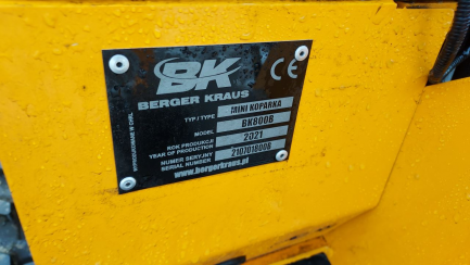 Zdjęcie przedmiotu: BERGER KRAUS BK800 B mini excavator