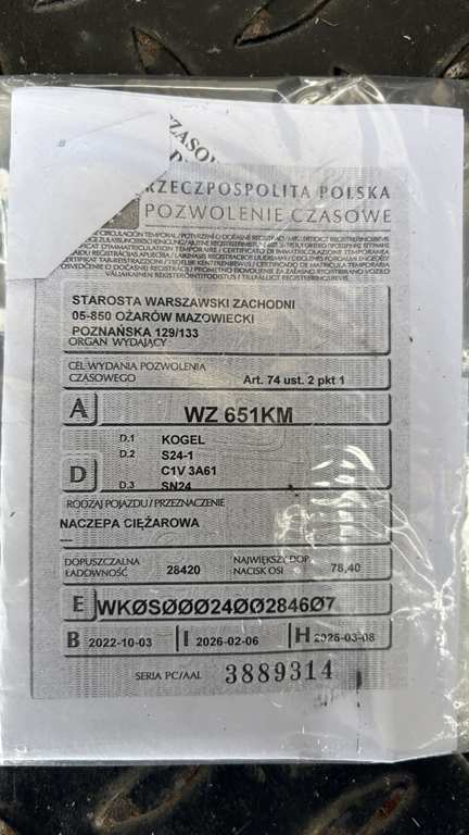 Zdjęcie przedmiotu: KOGEL SN24 Cargo 35.0t Skrzyniowa