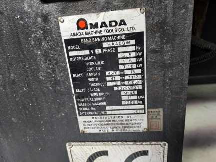 Zdjęcie przedmiotu: AMADA HA-400W band saw
