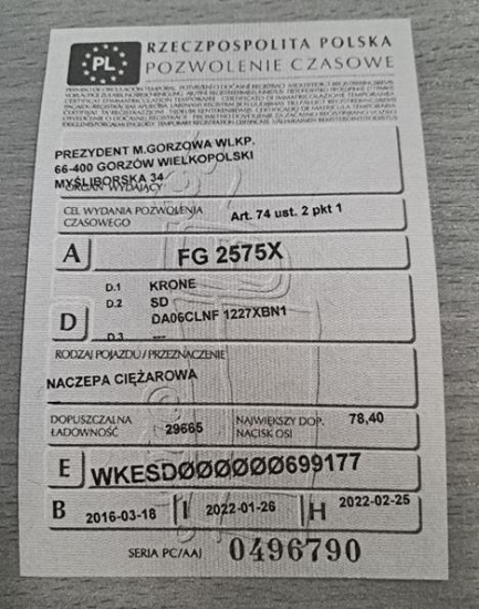 Zdjęcie przedmiotu: KRONE SDP 27 43.0t Dropside