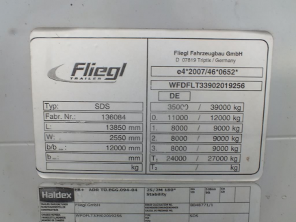 Zdjęcie przedmiotu: FLIEGL SDS 380 Curtain trailer