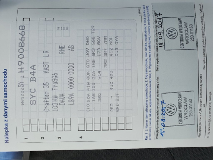 Zdjęcie przedmiotu: Volkswagen Crafter 35 TDI Euro 6 1968ccm - 140HP 3,5t 17-