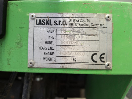 Zdjęcie przedmiotu: KOPARKA ŁAŃCUCHOWA LASKI TR-60/13HC Honda GX390 8,7 kW