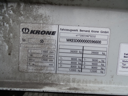 Zdjęcie przedmiotu: KRONE SD curtain semi-trailer