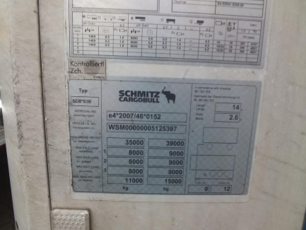 Zdjęcie przedmiotu: AUKCJA DNIA SCHMITZ CARGOBULL SCB*S3B Chłodnia