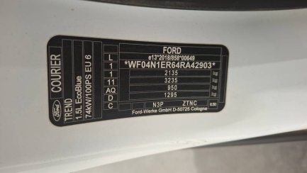Zdjęcie przedmiotu: Ford Transit Courier 1.5 EcoBlue E6d 2.2t Trend
