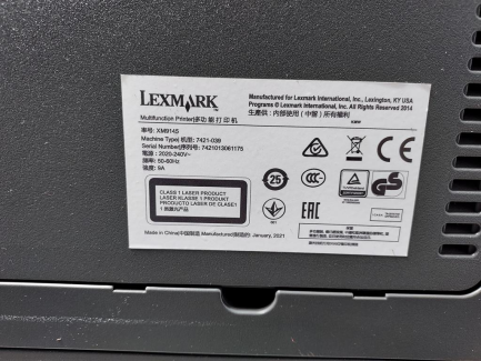 Zdjęcie przedmiotu: LEXMARK XM9145 multifunction device