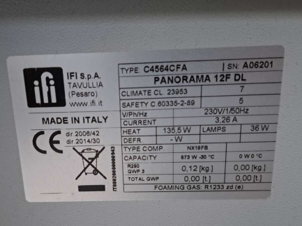 Zdjęcie przedmiotu: Холодильна вітрина для морозива IFI S.p.A. TAVULLIA PANORAMA 12F DL