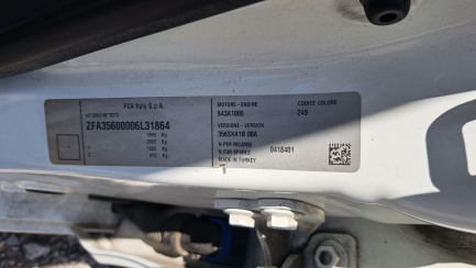 Zdjęcie przedmiotu: Fiat Tipo 1.4 16V Oświadczenie o utracie DR