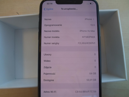 Zdjęcie przedmiotu: Apple iPhone XS MAX A2101 64GB smartphone
