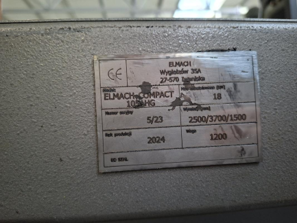 Zdjęcie przedmiotu: Wypalarka plazmowa ELMACH COMPACT 105 AHG