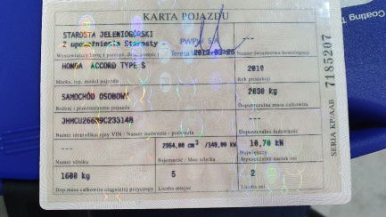 Zdjęcie przedmiotu: Honda Accord 2.4 Type S