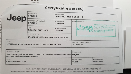 Zdjęcie przedmiotu: Jeep Compass Combi