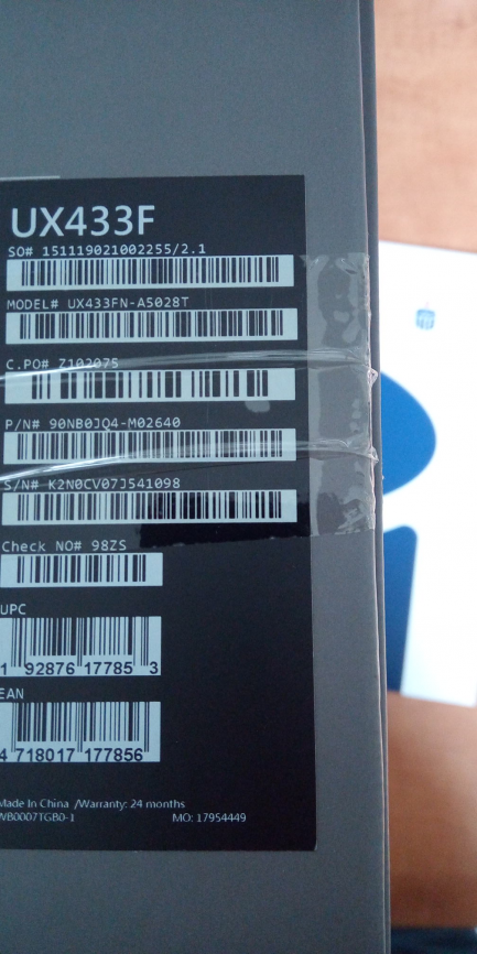 Zdjęcie przedmiotu: ASUS ZenBook 14.1 "Laptop UX433FN i7-8565U / 16GB / 512PCie / Win10