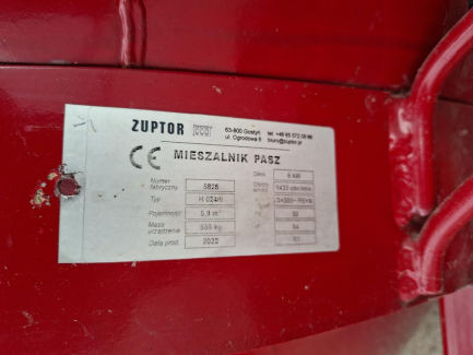 Zdjęcie przedmiotu: Mieszalnik pasz sypkich ZUPTOR H024/6