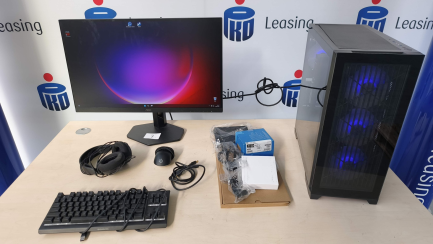Zdjęcie przedmiotu: Zestaw komputerowy: Komputer stacjonarny Intel Core i5-12400F, RTX 5060, 32GB, 2TB M2, WIN 11 Pro + Monitor LED 27" AOC 27G4X + Słuchawki + Klawiatura  + Myszka 
