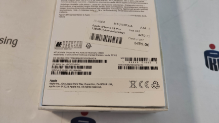 Zdjęcie przedmiotu: Телефон/смартфон Apple iPhone 15 Pro 128GB з натурального титану, код товару MTUX3PX/A