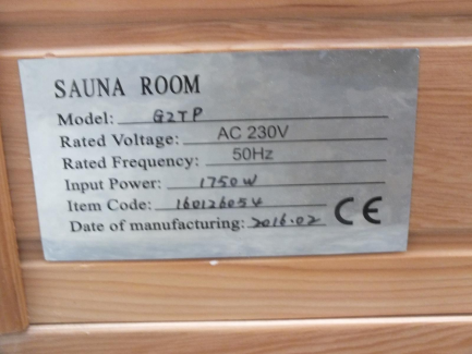 Zdjęcie przedmiotu: SAUNA ROOM G2TP cabin sauna