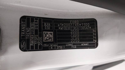 Zdjęcie przedmiotu: Ford Transit  350 2.0 TDCi DPF L3H2 Trend E6.2 3.5t