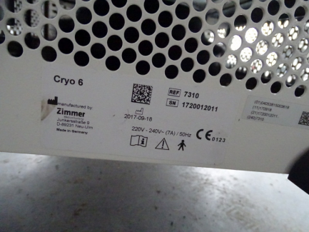 Zdjęcie przedmiotu: Zimmer cryotherapy apparatus Cryo 6