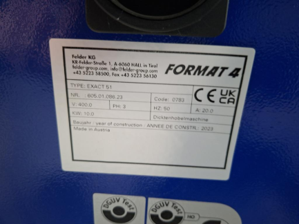 Zdjęcie przedmiotu: Різьботорізний верстат FELDER FORMAT-4 EXACT 51