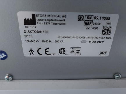 Zdjęcie przedmiotu: STORZ MEDICAL AG D-ACTOR 100 medical device