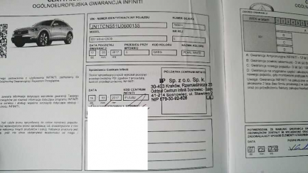 Zdjęcie przedmiotu: Infiniti Qx70 SUV