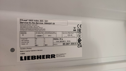 Zdjęcie przedmiotu: Холодильна шафа Liebherr FKvesf 1805