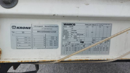 Zdjęcie przedmiotu: KRONE SDP 27 43.0t