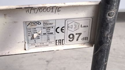 Zdjęcie przedmiotu: Generator przenośny FOGO FH 6001 R 