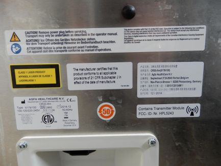 Zdjęcie przedmiotu: Image plate scanner system Agfa CR30Xm serial number 2860 + 2 monitors for reading X-ray cassettes