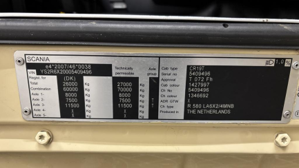 Zdjęcie przedmiotu: SCANIA R580 E6 26.5t LA 6x4 ES Topline