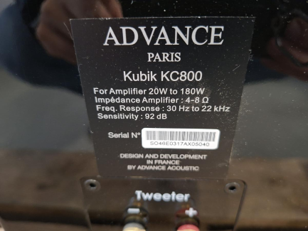Zdjęcie przedmiotu: ADVANCE PARIS MYCONNECT 50 streaming player + ADVANCE PARIS KUBIK KC800 speakers (2 pcs.)