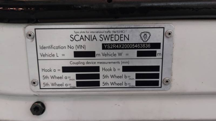 Zdjęcie przedmiotu: SCANIA R 450 SCR LA 4x2 HNA Topline E6 19.0t Oświadczenie o utracie DR