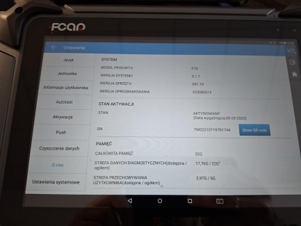 Zdjęcie przedmiotu: Tester diagnostyczny FCAR F7S-W