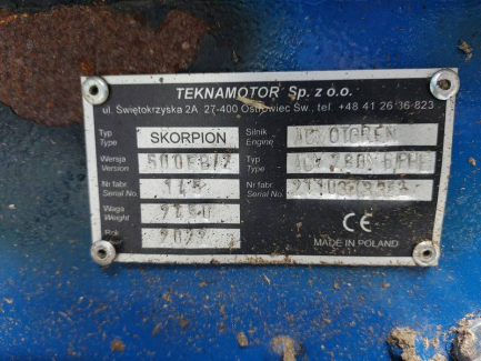 Zdjęcie przedmiotu: Stationary drum chipper Teknamotor Skorpion 500 EB/2