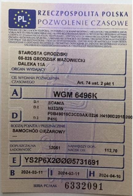 Zdjęcie przedmiotu: SCANIA P410 E6 26.0t Oświadczenie o utracie DR