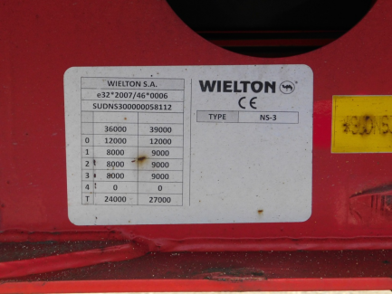 Zdjęcie przedmiotu: WIELTON NS-3 NS3K curtain semi-trailer