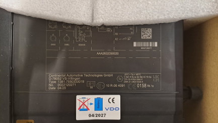 Zdjęcie przedmiotu: VDO digital tachograph version G2V2