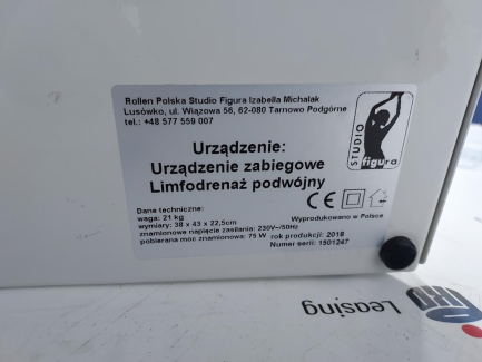 Zdjęcie przedmiotu: Cosmetic device used for slimming and cellulite removal - STUDIO FIGURA double lymph drainage Lymfoven 14-Kosmetik (L14K-K)