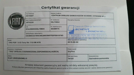 Zdjęcie przedmiotu: Fiat Tipo 1.6 E-Torq 16v Pop aut No LPG documents